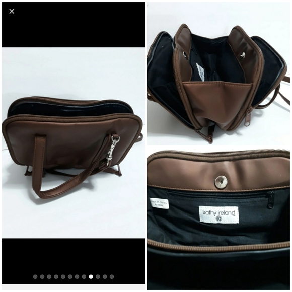 Womens bronze color Kathy Ireland multi compartment purse Bag - Picture 2 of 8